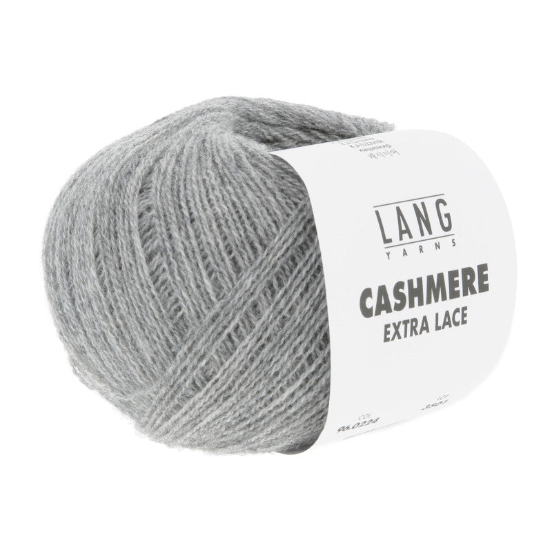Lang Yarns Cashmere Extra Lace – 25g / 320m – Gray Mélange (0224) – B view
