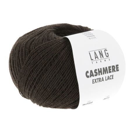 Lang Yarns Cashmere Extra Lace – 25g / 320m – Dark Brown Mélange (0268) – B view