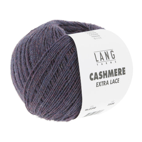 Lang Yarns Cashmere Extra Lace – 25g / 320m – Dark Purple Mélange (0290) – B view