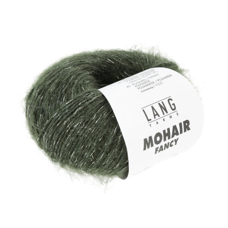 Lang Yarns Mohair Fancy yarn, Olive, colour 0099, ball photograph