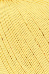 Lang Yarns Marisa – 100% Egyptian cotton yarn, 50g/210m – Yellow (0013) – detail
