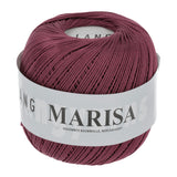 Lang Yarns Marisa – 100% Egyptian cotton yarn, 50g/210m – Dark Red (0163)