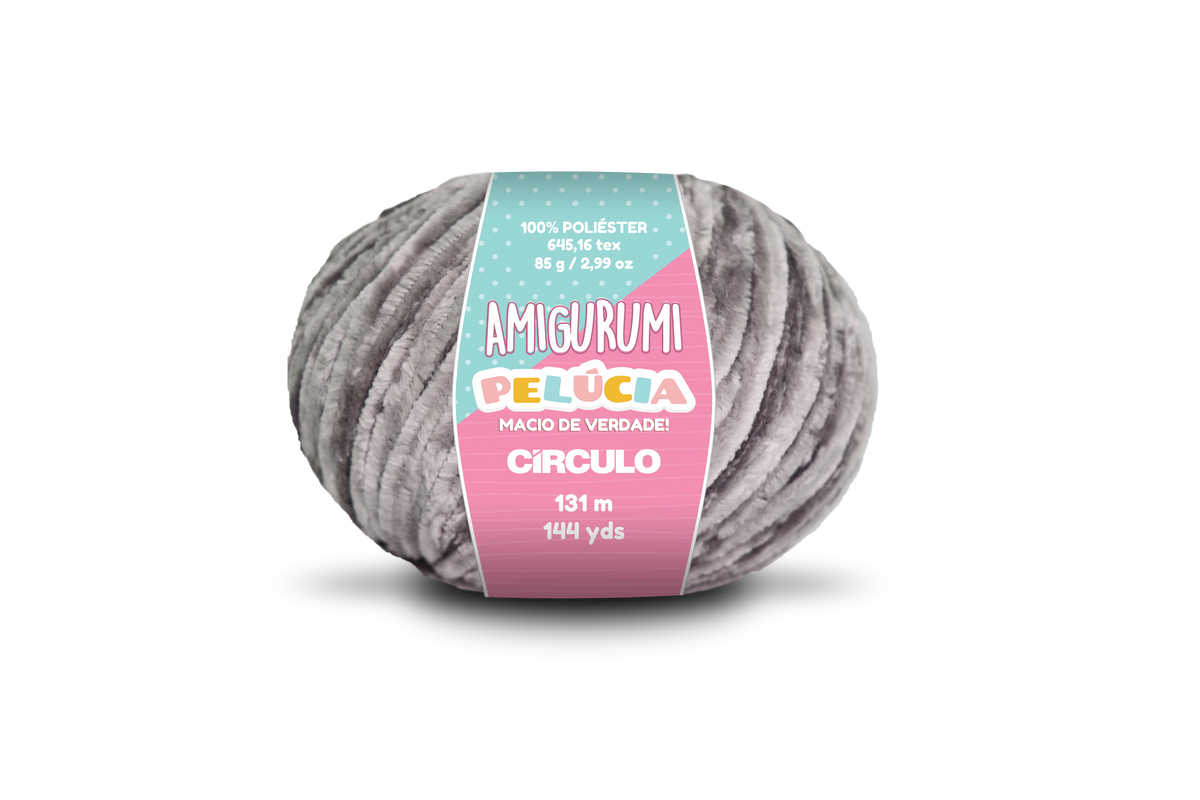 Círculo Amigurumi Pelúcia – Polyester Chenille Yarn (131 m / 85 g)