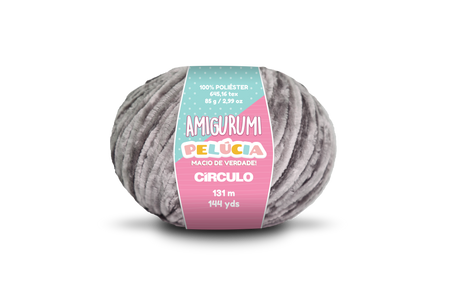 Círculo Amigurumi Pelúcia – Polyester Chenille Yarn (131 m / 85 g)