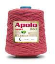 Apolo Eco 4/6 Cotton Cord Yarn – Ideal for Crochet Bags & Home Decor (600g) - Leo Hobby - A large spool of pink crochet yarn with a blue top cap and a prominent white and green label reading 'Apolo ECO'.