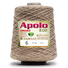 Apolo Eco 4/6 Cotton Cord Yarn – Ideal for Crochet Bags & Home Decor (600g) - Leo Hobby - A large cone of Apolo ECO thread  featuring a beige/tan jute-like texture with a white and green label, set against a plain white background.