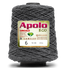 Apolo Eco 4/6 Cotton Cord Yarn – Ideal for Crochet Bags & Home Decor (600g) - Leo Hobby - A large spool of dark gray yarn with a prominent white and green label reading 'Apolo ECO' and '6', shown on a clean white background with a soft shadow.