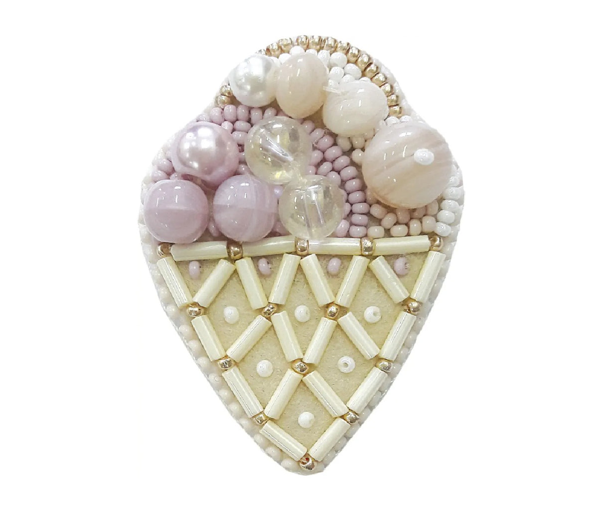 Brooch beadwork kit "Dessert" Crystal Art BP-189