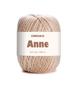 Circulo ANNE - 100% mercerized Cotton Yarn, 500m / 147g - Ball of yarn with 'Circulo Anne' label on a white background
