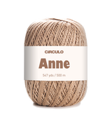 Circulo ANNE - 100% mercerized Cotton Yarn, 500m / 147g - Ball of yarn with 'Circulo Anne' label on a white background