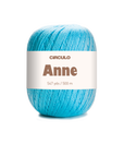 Circulo ANNE - 100% mercerized Cotton Yarn, 500m / 147g - Blue ball of yarn with 'Circulo Anne' label on a white background