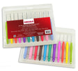 Circulo TPR Soft Handle Crochet Hook Set – 11 pcs - Set of colorful crochet hooks in a clear plastic case with Circulo branding.