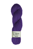 Circulo Aloe Vera Yarn 121m / 100g - Purple skein of yarn with Aloe Vera label on a white background