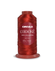 Circulo Cordone 100% Polyamide Crochet Yarn, 450 m / 100 g - Red spool of Circulo Cordoné thread on a white background