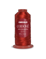 Circulo Cordone 100% Polyamide Crochet Yarn, 450 m / 100 g - Red spool of Circulo Cordoné thread on a white background