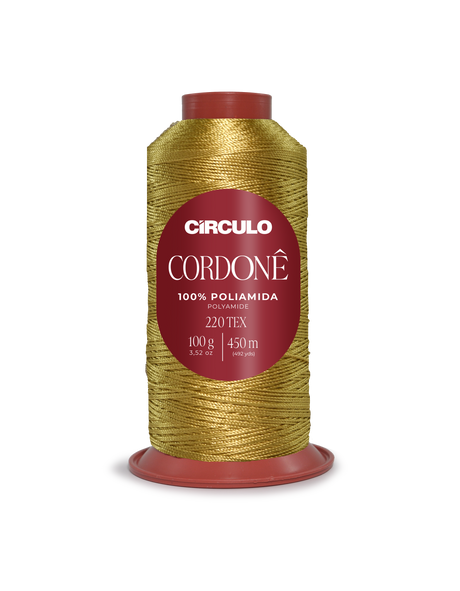Circulo Cordone 100% Polyamide Crochet Yarn, 450 m / 100 g - Spool of Circulo Cordoné thread on a white background