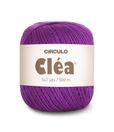 Circulo Clea 100% Cotton Yarn for Crochet and Knitting, 500m/75 gr - Leo Hobby -  Purple yarn ball with 'Circulo Clea' label on a white background