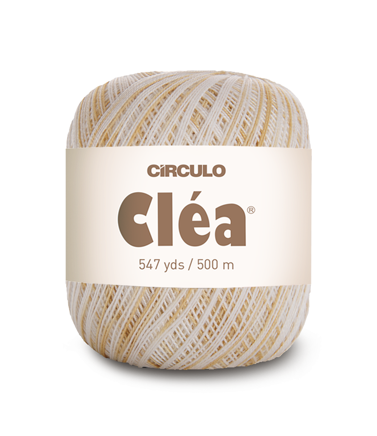 Circulo Clea 100% Cotton Yarn for Crochet and Knitting, 500m/75 gr - Leo Hobby - Ball of yarn with 'Circulo Clea' branding on a white background