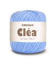 Circulo Clea 100% Cotton Yarn for Crochet and Knitting, 500m/75 gr - Leo Hobby -  Blue yarn ball with 'Circulo Clea' label on a white background