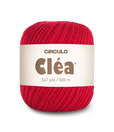 Circulo Clea 100% Cotton Yarn for Crochet and Knitting, 500m/75 gr - Leo Hobby -  Red ball of yarn with 'Circulo Clea' label on a white background