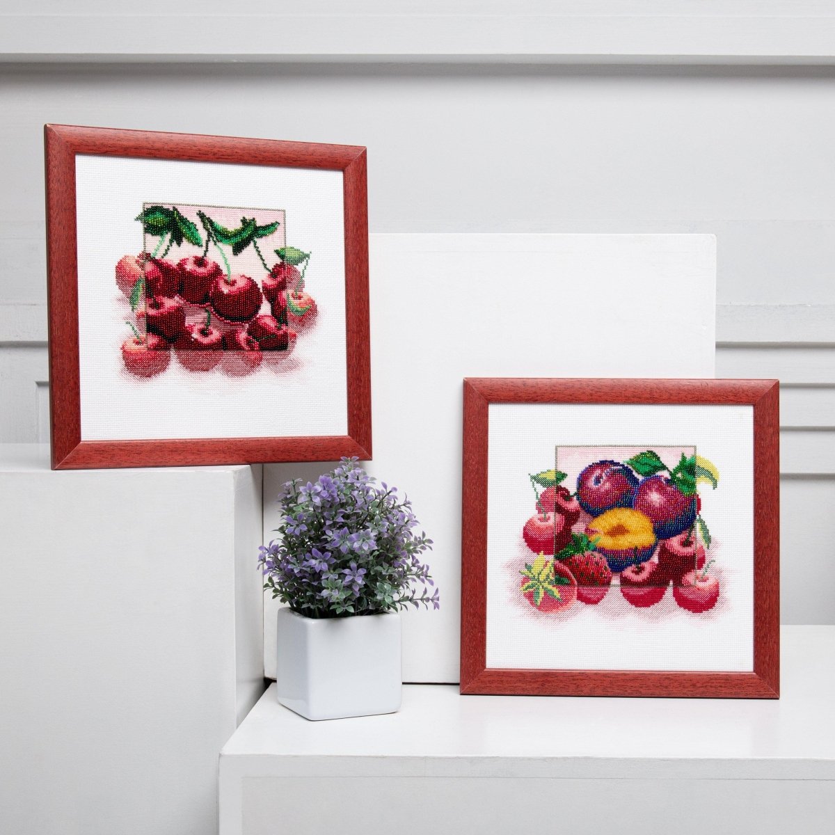 Mixed Technique Fruits Counted Cross-Stitch & Beadwork Kit – Leo Hobby