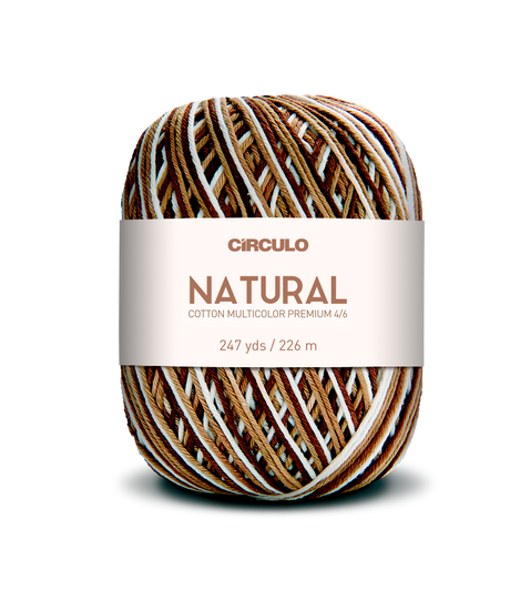 Círculo Barroco Multicolor Premium 4/6 – Hilo de algodón brasileño (226m / 200g)