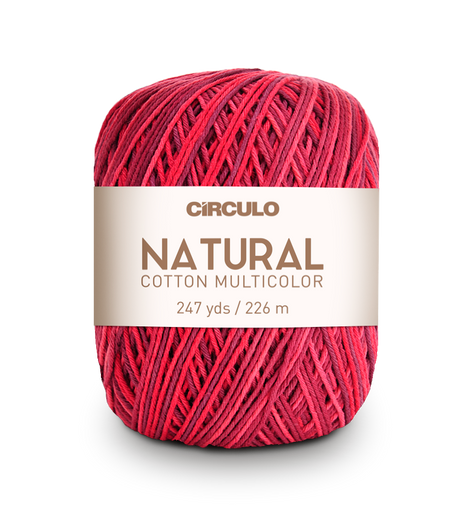 Círculo Natural Cotton Multicolor 4/6 – Fio de algodão (226 m / 200 g)