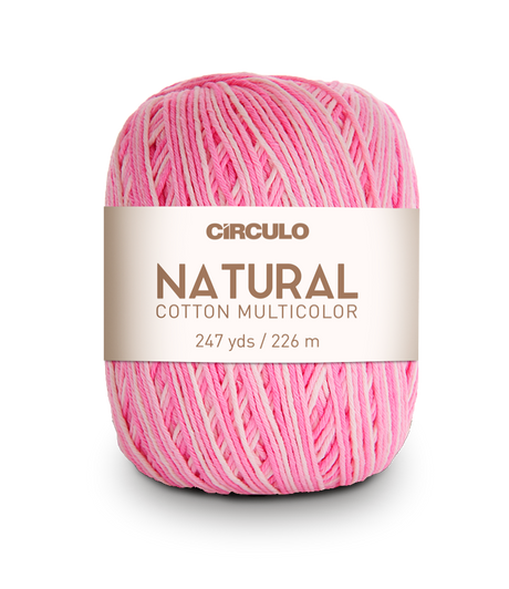 Círculo Natural Cotton Multicolor 4/6 – Fio de algodão (226 m / 200 g)