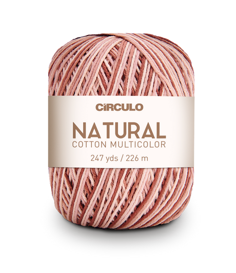 Círculo Natural Cotton Multicolor 4/6 – Fio de algodão (226 m / 200 g)