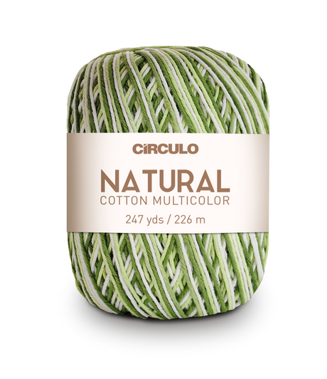 Círculo Natural Cotton Multicolor 4/6 – Fio de algodão (226 m / 200 g)