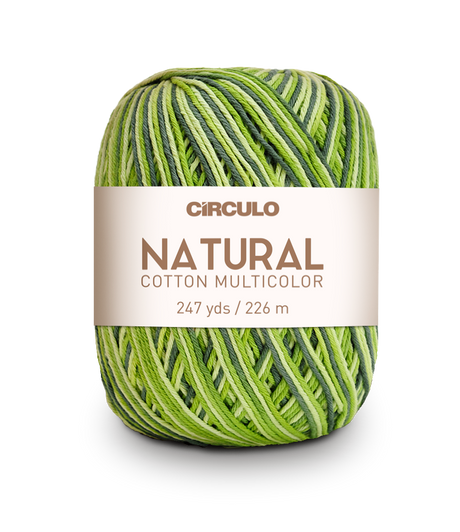 Círculo Natural Cotton Multicolor 4/6 – Fio de algodão (226 m / 200 g)