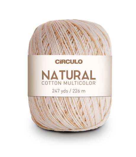 Círculo Natural Cotton Multicolor 4/6 – Fio de algodão (226 m / 200 g)