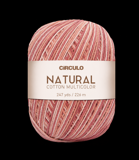 Círculo Natural Cotton Multicolor 4/6 – Fio de algodão (226 m / 200 g)