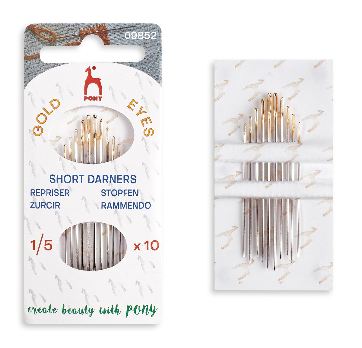 Pony Short Darners Needles – Golden Eye, No. 1/5