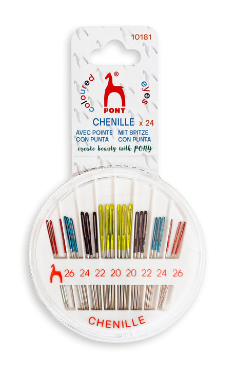 Pony Chenille Needles – Colour Eye Compact, No. 20/26