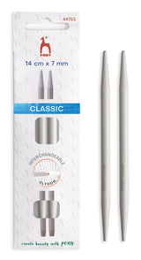 Pony Classic Aluminium Interchangeable Knitting Needle Tips – 10.5 & 14 cm, 14 cm, 7.00 mm