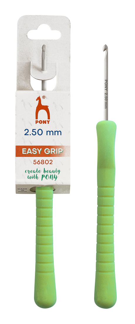 Pony Easy Grip Aluminium Crochet Hooks – 2 to 10 mm, 2.50 mm