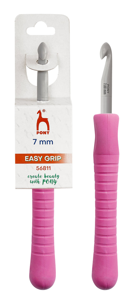 Pony Easy Grip Aluminium Crochet Hooks – 2 to 10 mm, 7.00 mm