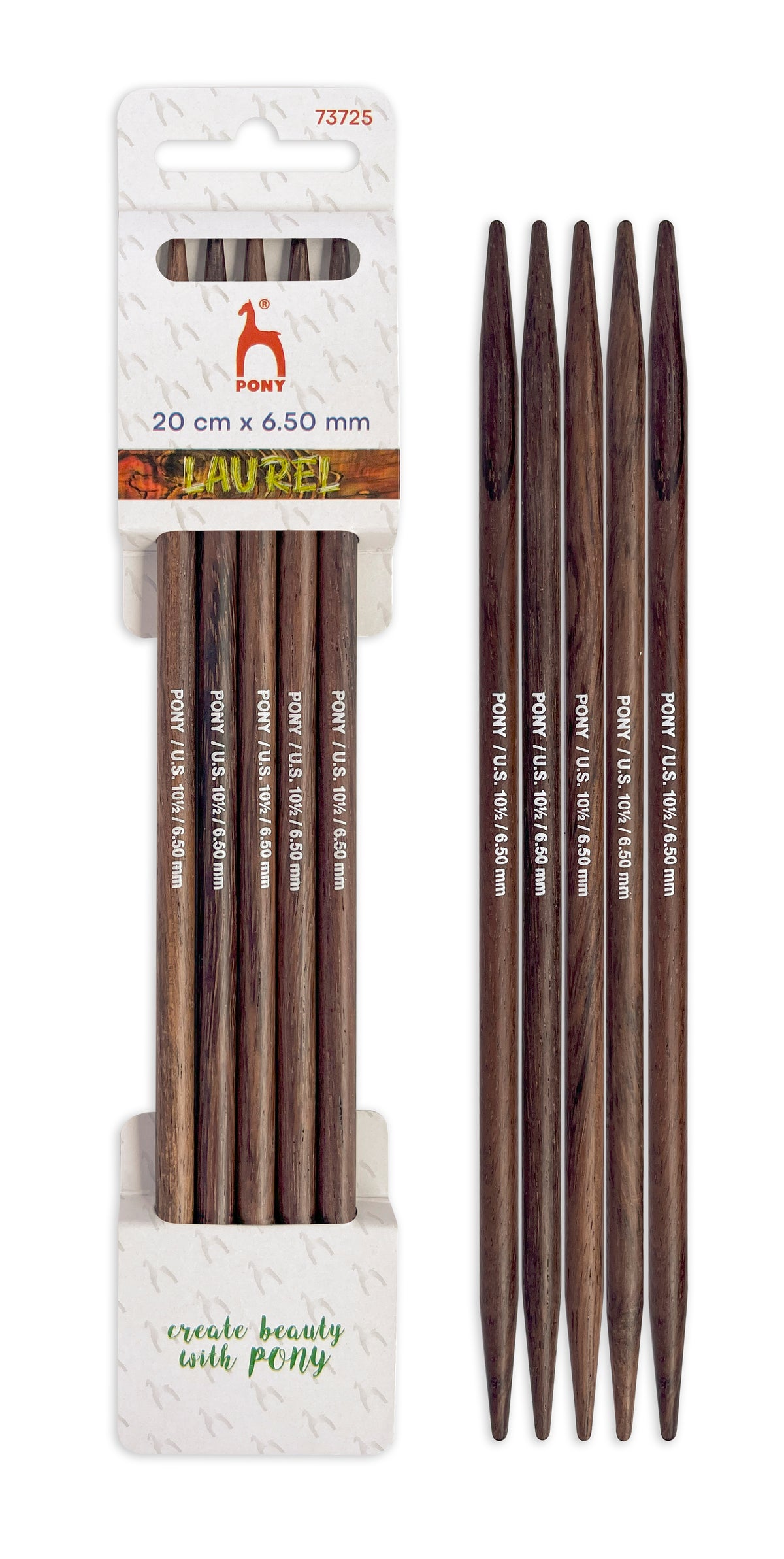 Pony Laurel Double Pointed Knitting Needles – 20 cm, 6.50 mm
