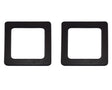 Circulo Square Wooden Handle for Bag , 14 x 14 cm, 1 pair - Two black square frames on a white background
