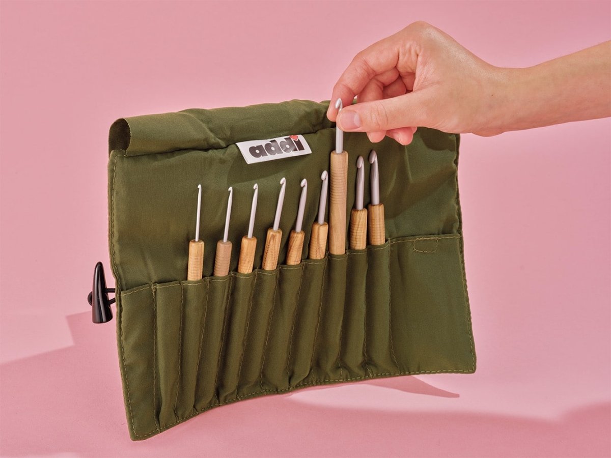 addiWrap Olive Wood Crochet Hook Set 2–6 mm – Premium Hooks at