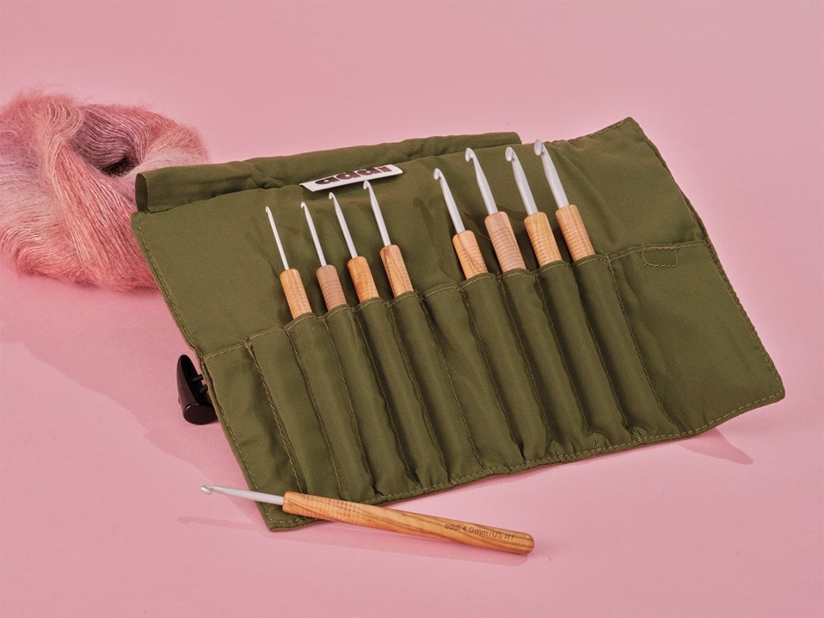 addiWrap Olive Wood Crochet Hook Set 2–6 mm – Premium Hooks at