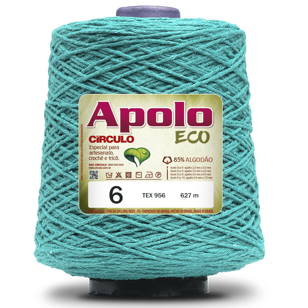 Apolo Eco 4/6 Cotton Cord Yarn – Ideal for Crochet Bags & Home Decor (600g) - Leo Hobby