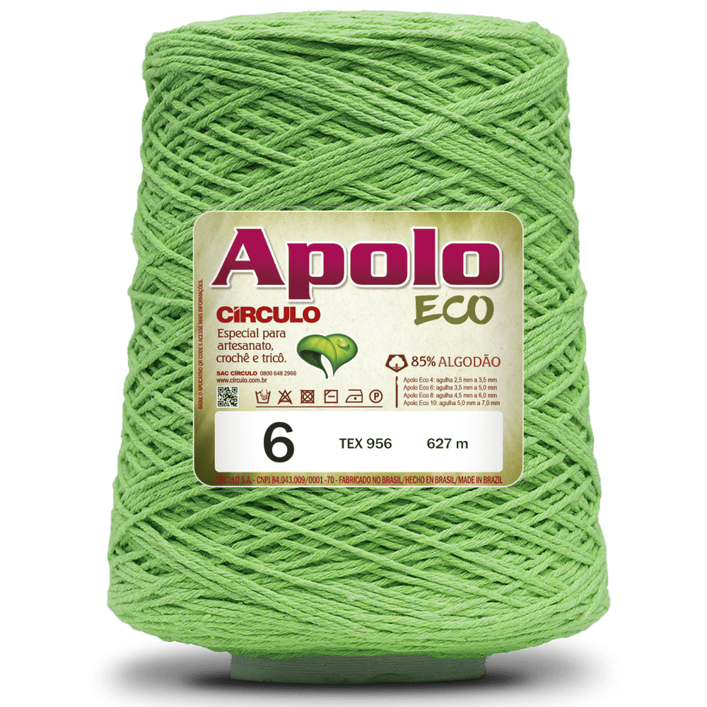 Apolo Eco 4/6 Cotton Cord Yarn – Ideal for Crochet Bags & Home Decor (600g) - Leo Hobby