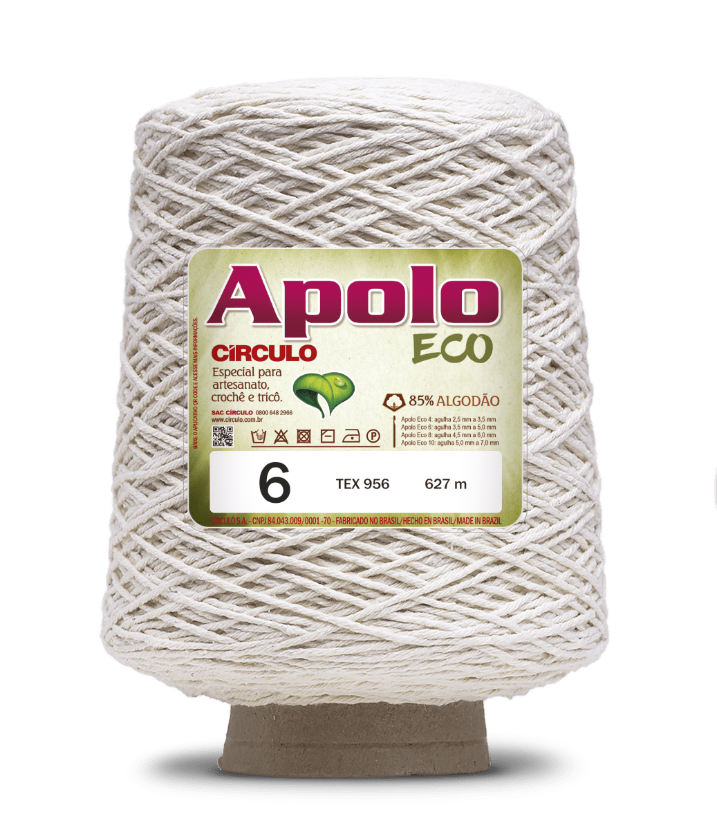 Apolo Eco 4/6 Cotton Cord Yarn – Ideal for Crochet Bags & Home Decor (600g) - Leo Hobby