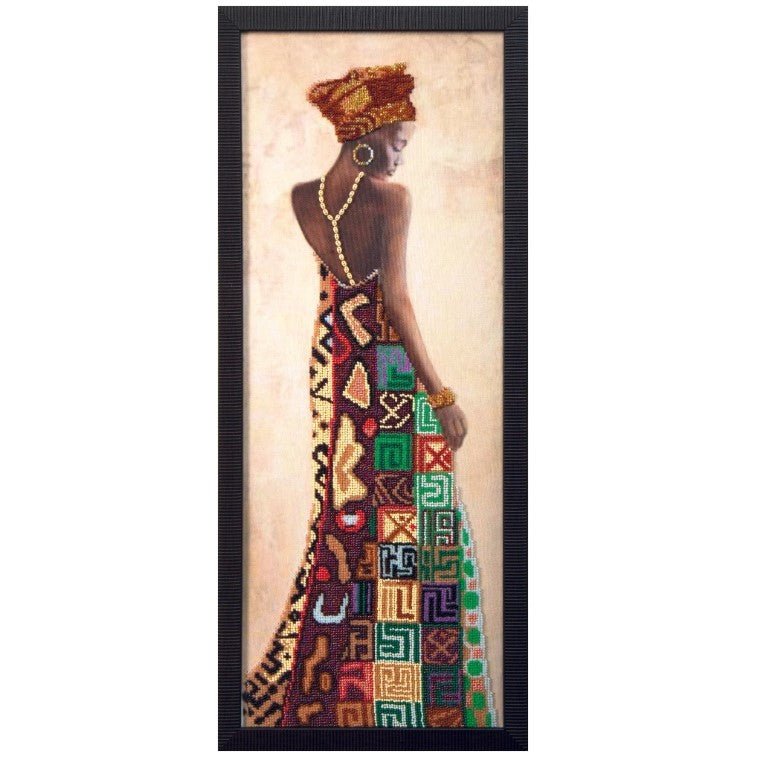 Beadwork kit AFRICAN PRINCESS Momentos Magicos – Leo Hobby