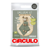Circulo Amigurumi Crochet Kit - Lovey Blanket - All Included, Easy Instructions - Crochet Set for Intermediate - Animal Crochet Kit, Premium Amigurumi Yarn for Crocheting - Bear - Leo Hobby