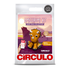 Circulo Amigurumi Kit Baby Dinos Collection – Kit Uncinetto – Triceratops 