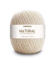 Circulo Barroco Natural Brilho Gold/Silver Yarn / Circulo Natural Cotton Sparkle Gold/ Silver Yarn, 400g - Leo Hobby Marketplace