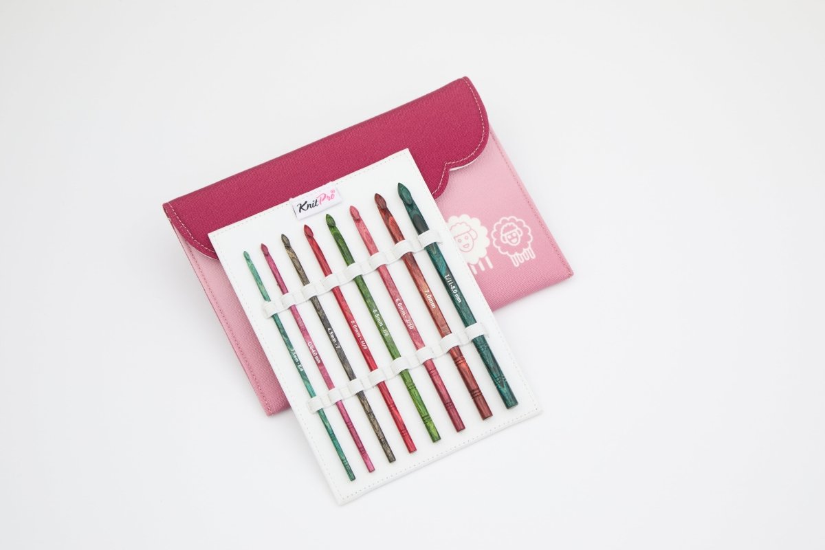 KnitPro Dreamz Deluxe Single Ended Birchwood Crochet Hook Set